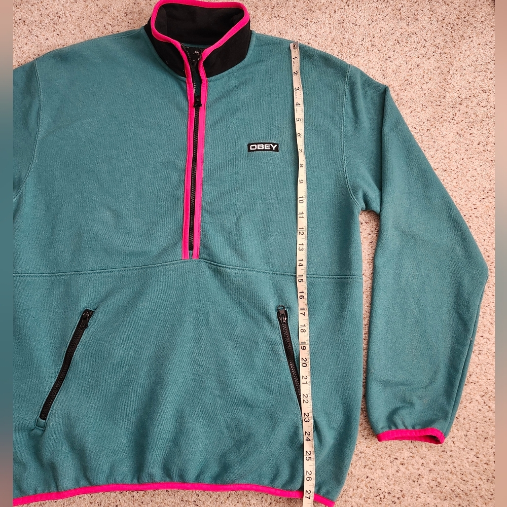 Obey Blue Quarter Zip Sweater - Picture 5 of 6